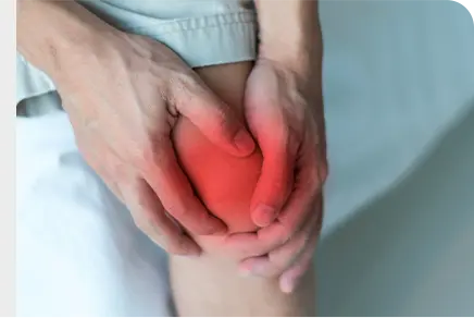 bursitis de rodilla, constante